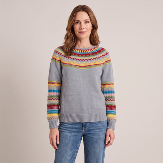 Antonia fair isle yoke sweater, beeld 2