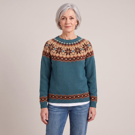Beverly nordic snowflake sweater, beeld 2