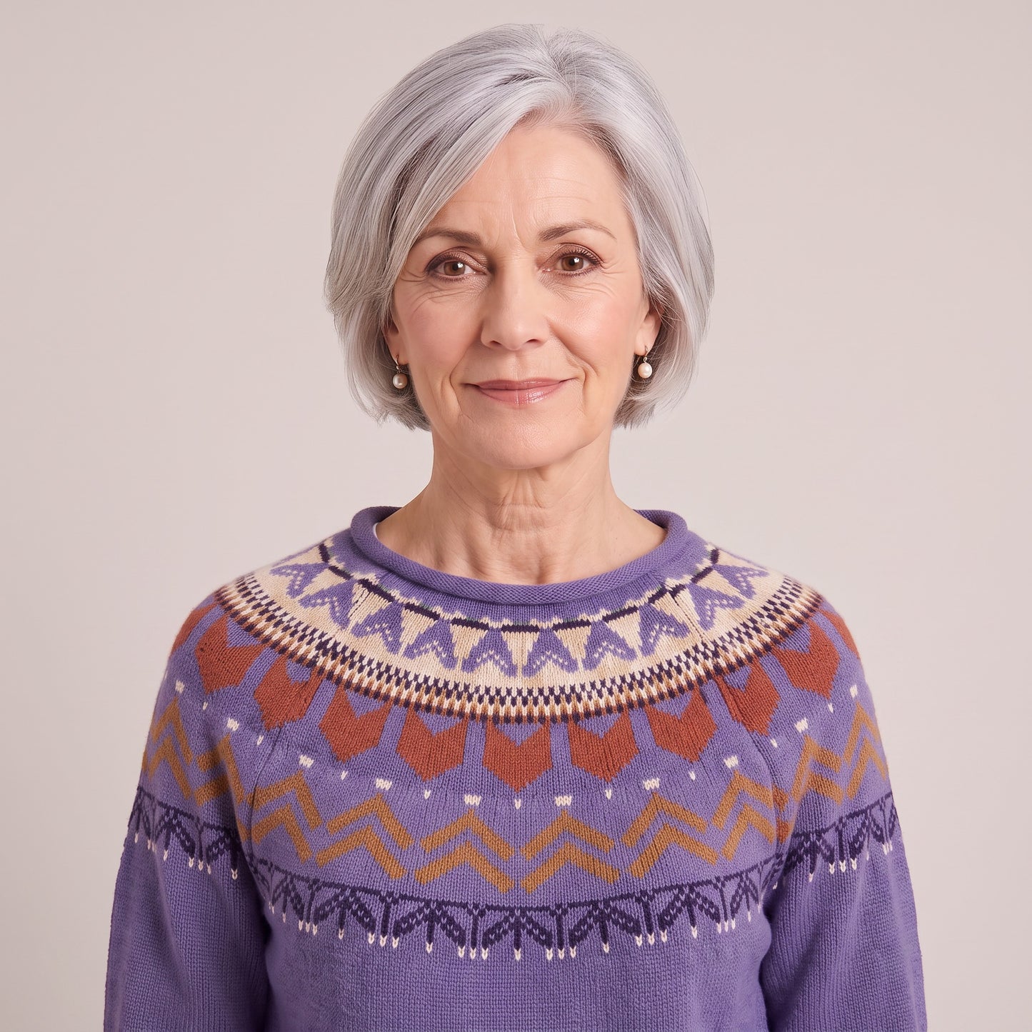 Florence fair isle yoke sweater, beeld 4