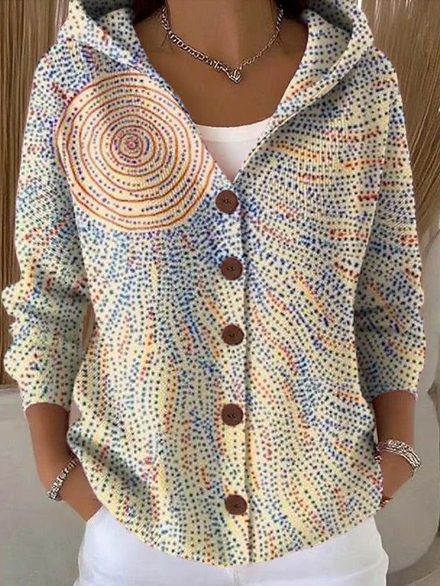 Lillian cardigan in light yellow, front view