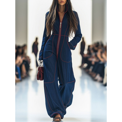 Marlowe™ — Wide-Leg Denim Jumpsuit