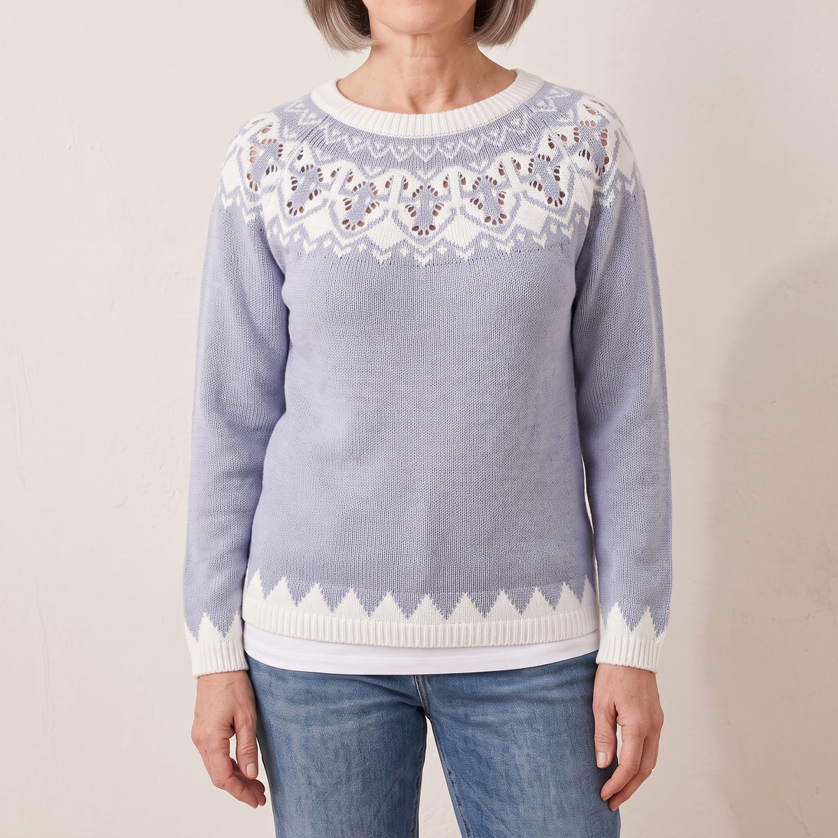 Winifred fair isle yoke sweater, beeld 1