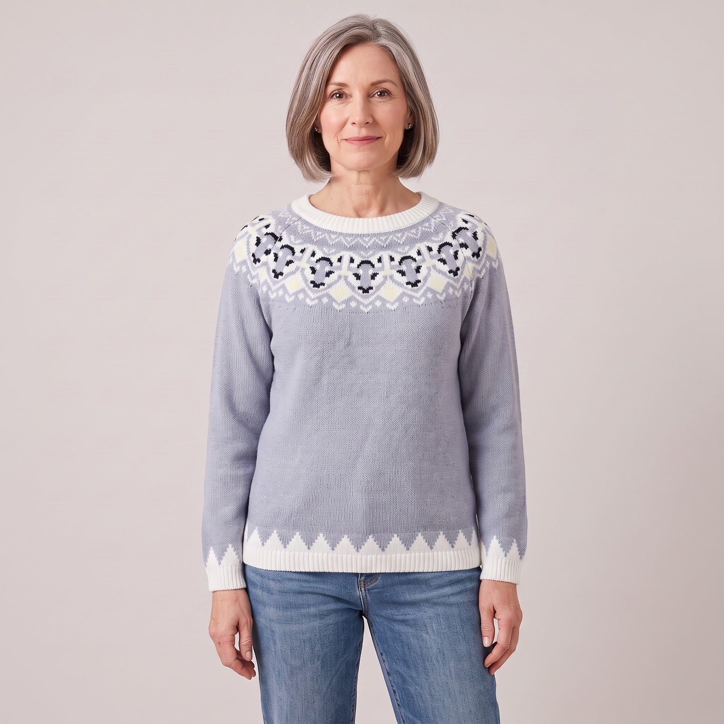 Winifred fair isle yoke sweater, beeld 2