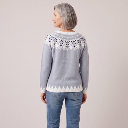 Winifred fair isle yoke sweater, beeld 3