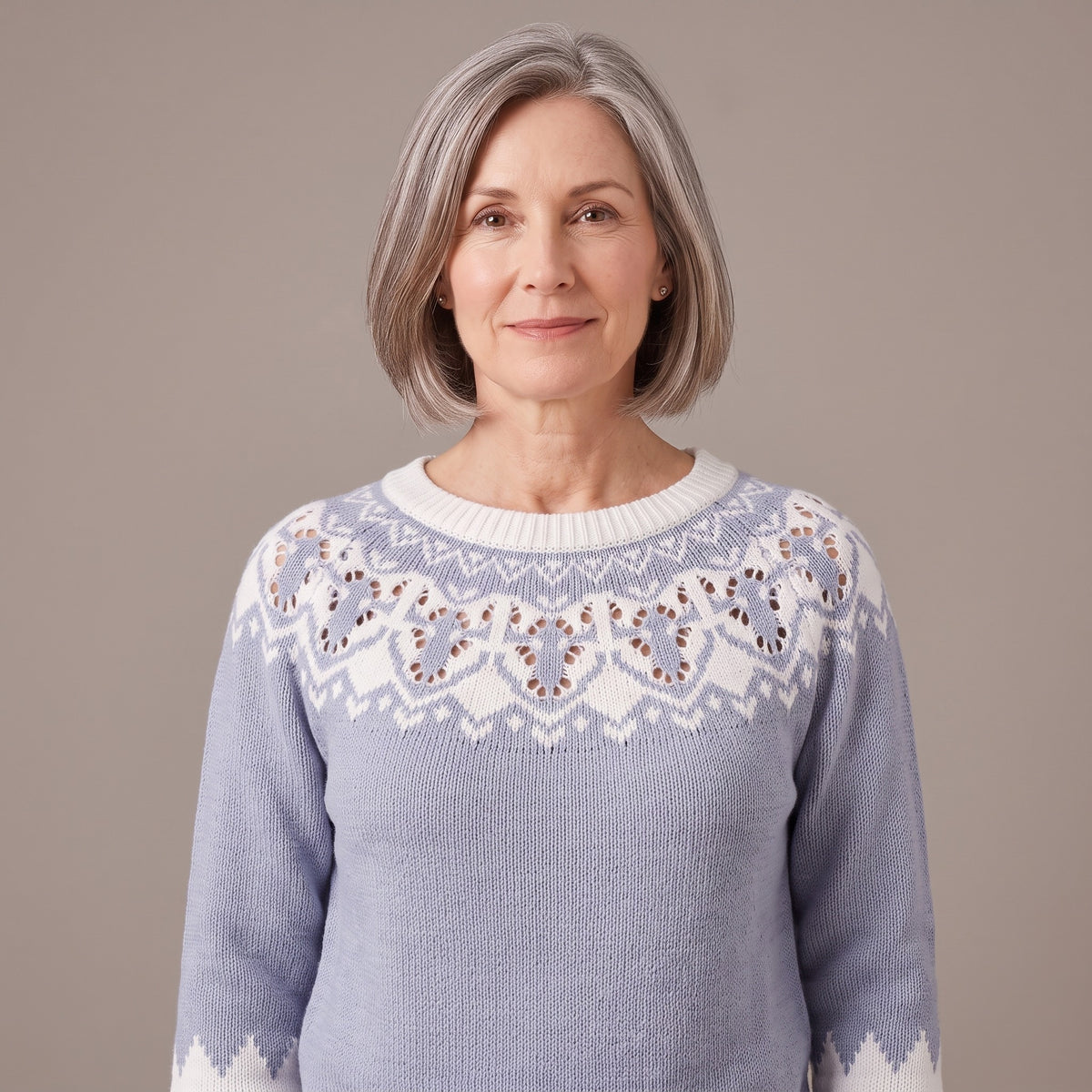 Winifred fair isle yoke sweater, beeld 4