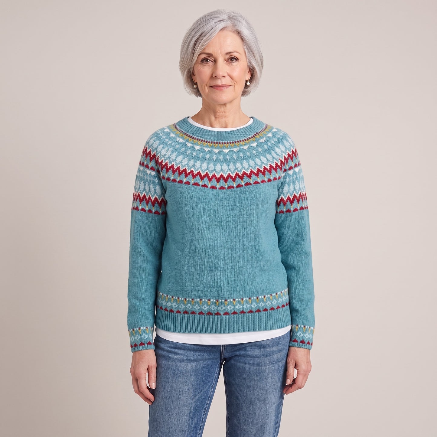 Cordelia nordic fair isle sweater, beeld 2