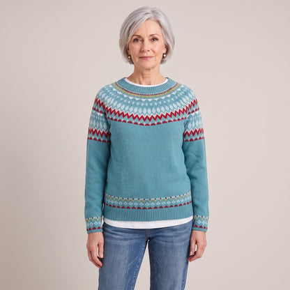 Cordelia nordic fair isle sweater, beeld 2