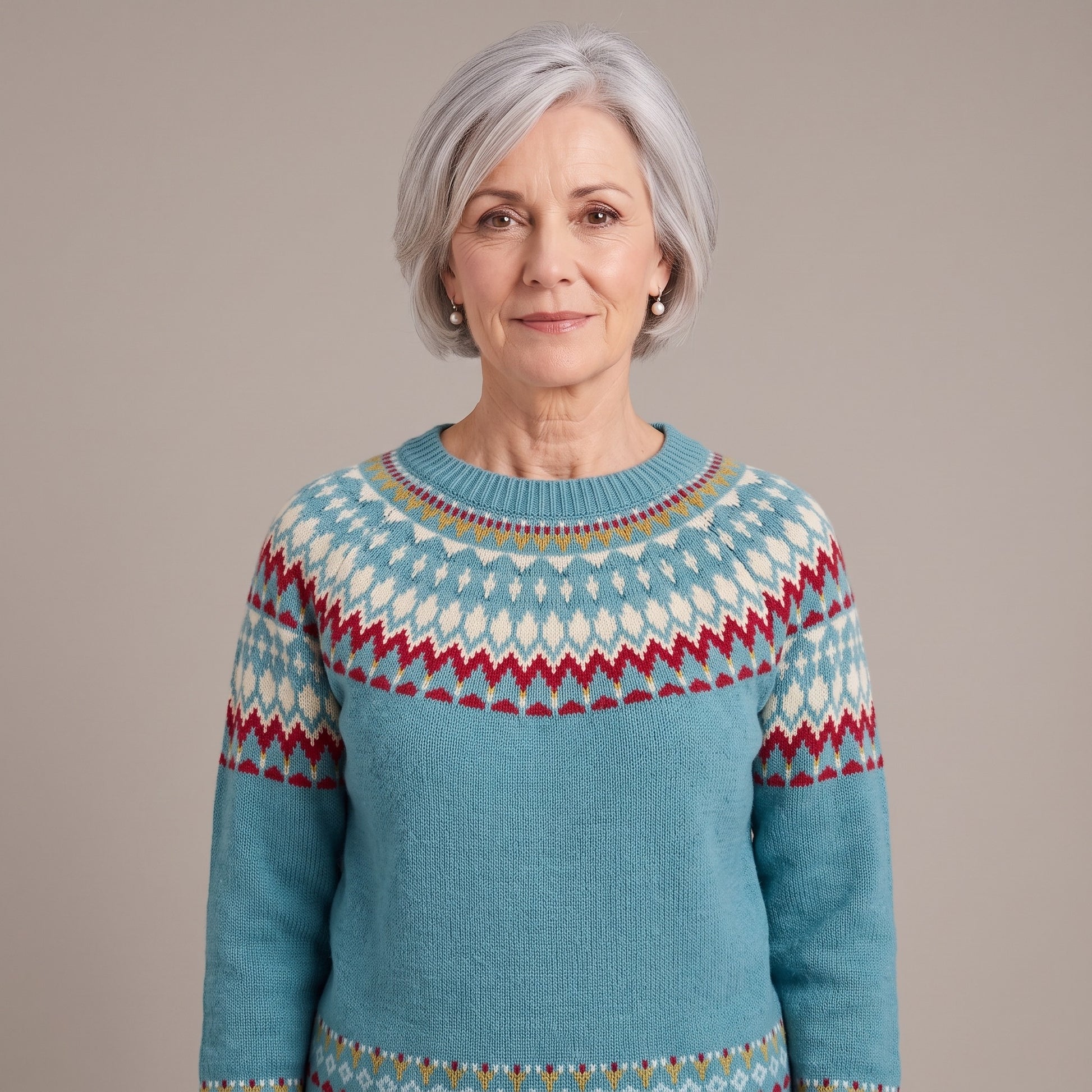 Cordelia nordic fair isle sweater, beeld 4