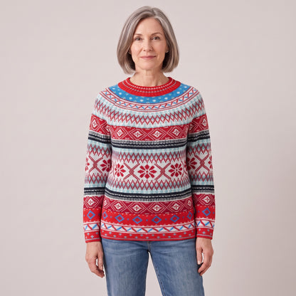 Matilda nordic snowflake sweater, beeld 2