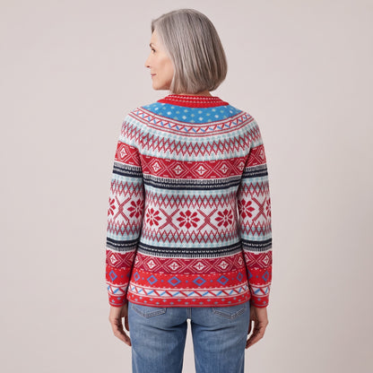 Matilda nordic snowflake sweater, beeld 3