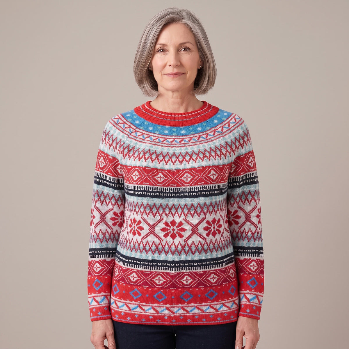 Matilda nordic snowflake sweater, beeld 4