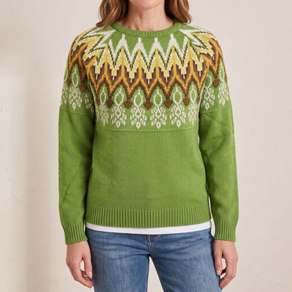 Theodora fair isle yoke sweater, beeld 1