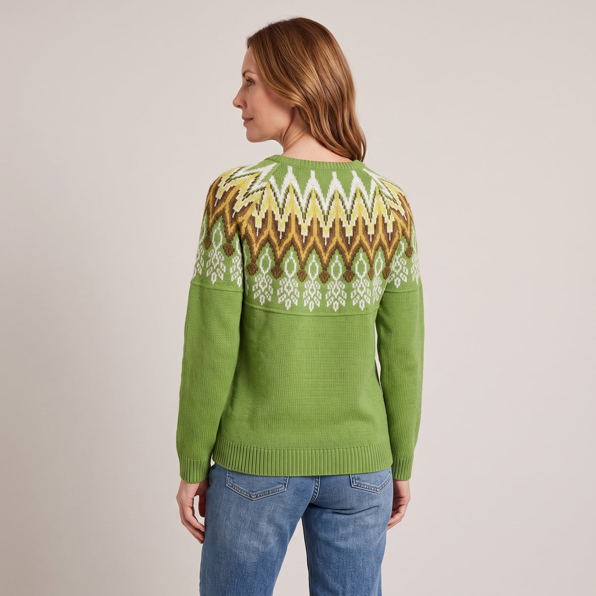 Theodora fair isle yoke sweater, beeld 3