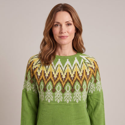 Theodora fair isle yoke sweater, beeld 4