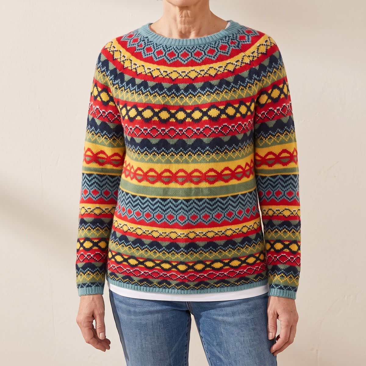 Henrietta fair isle knit sweater, beeld 1