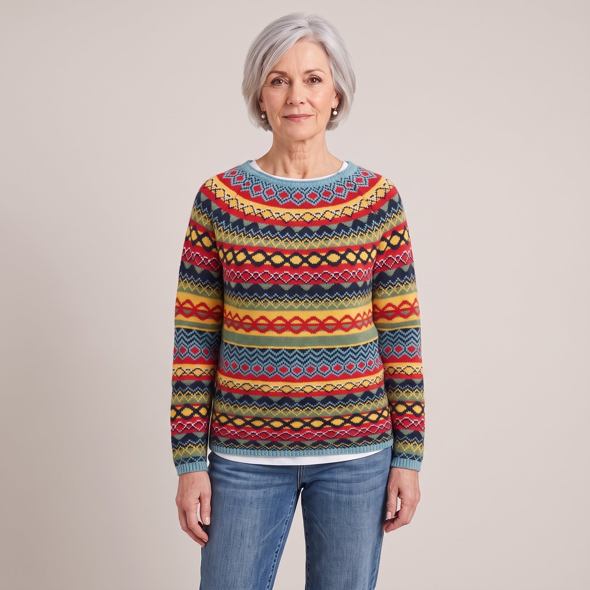 Henrietta fair isle knit sweater, beeld 2