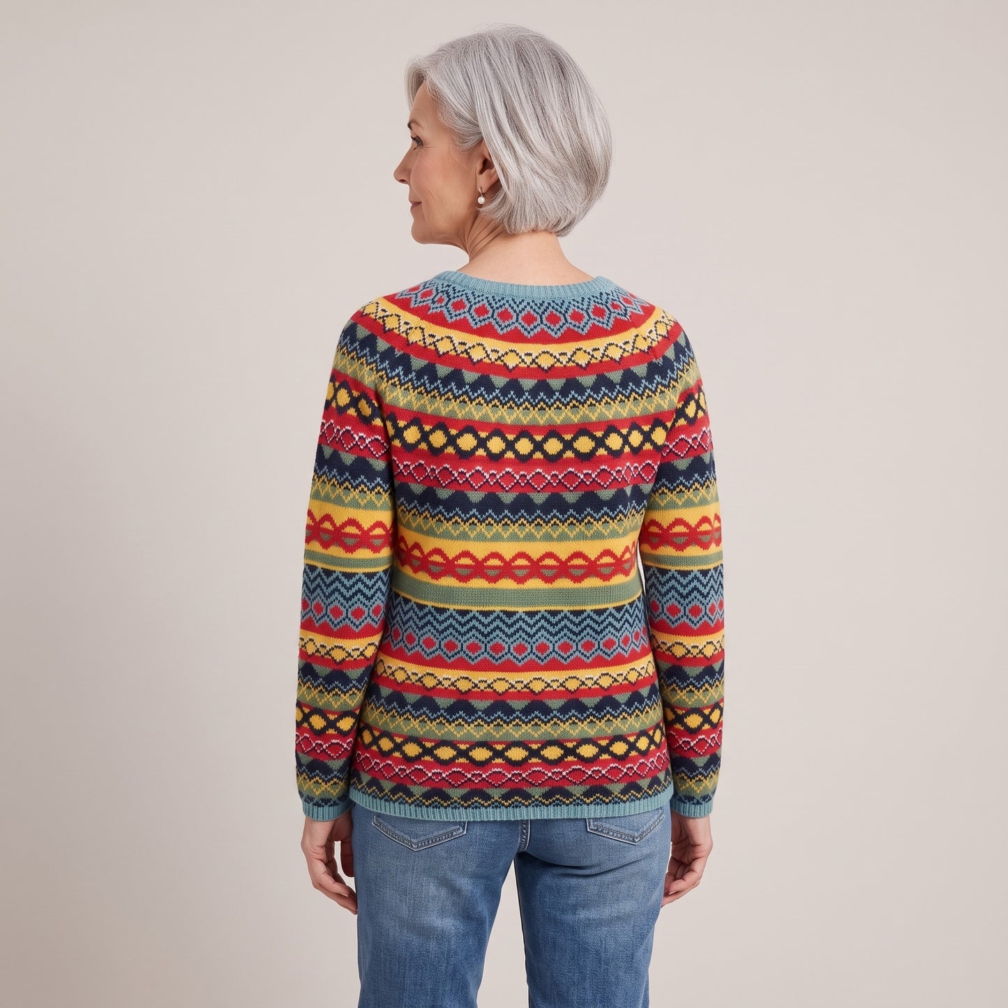 Henrietta fair isle knit sweater, beeld 3