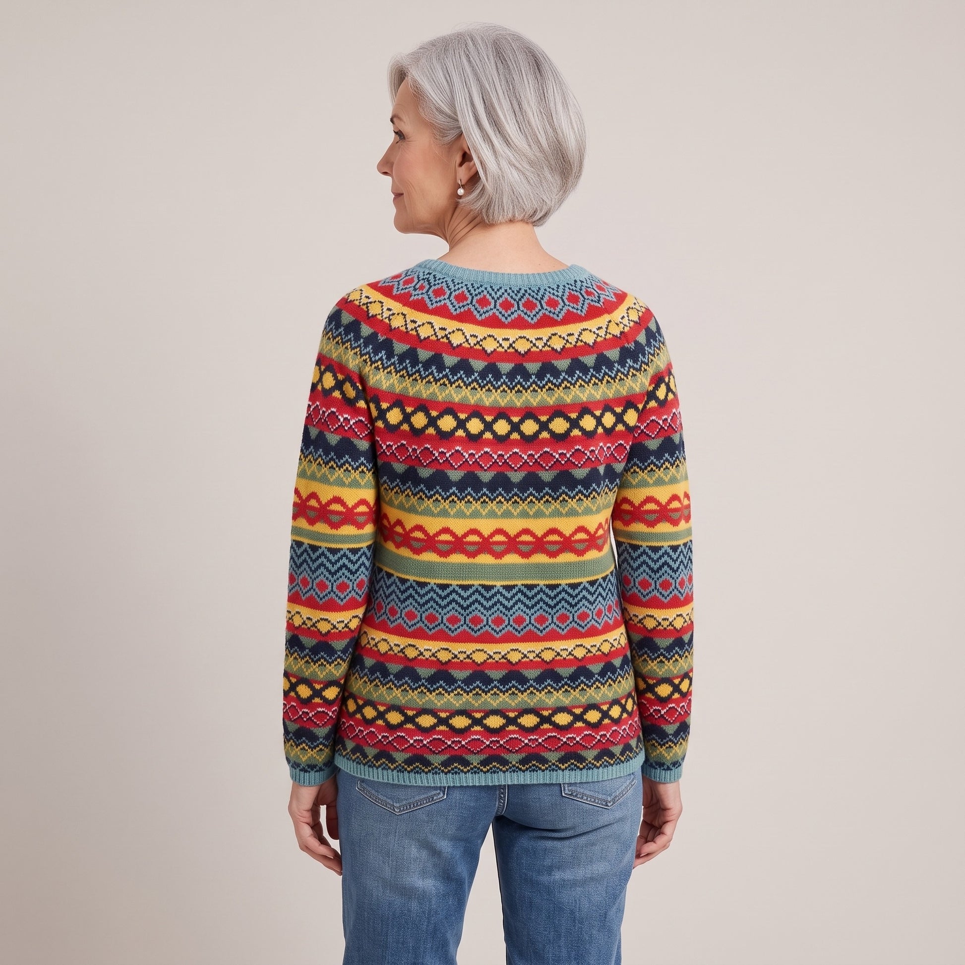 Henrietta fair isle knit sweater, beeld 3