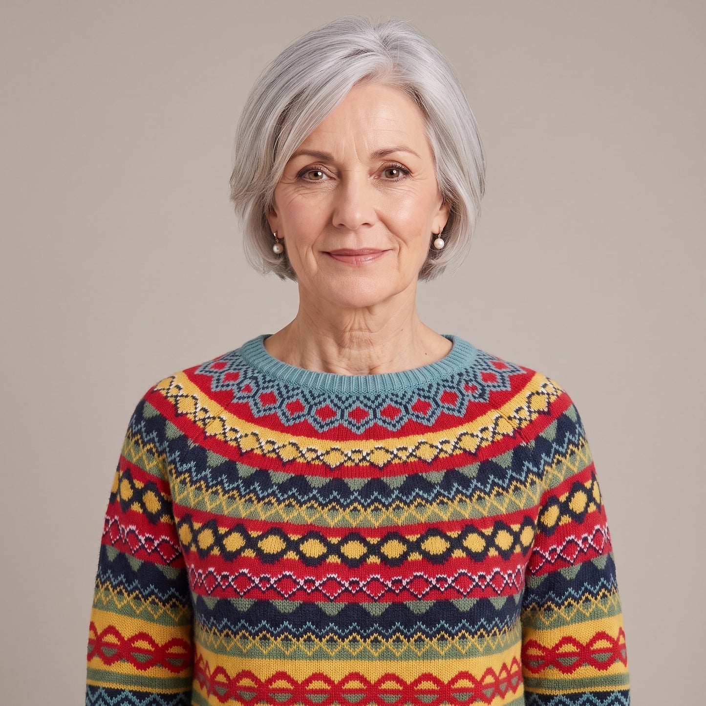 Henrietta fair isle knit sweater, beeld 4