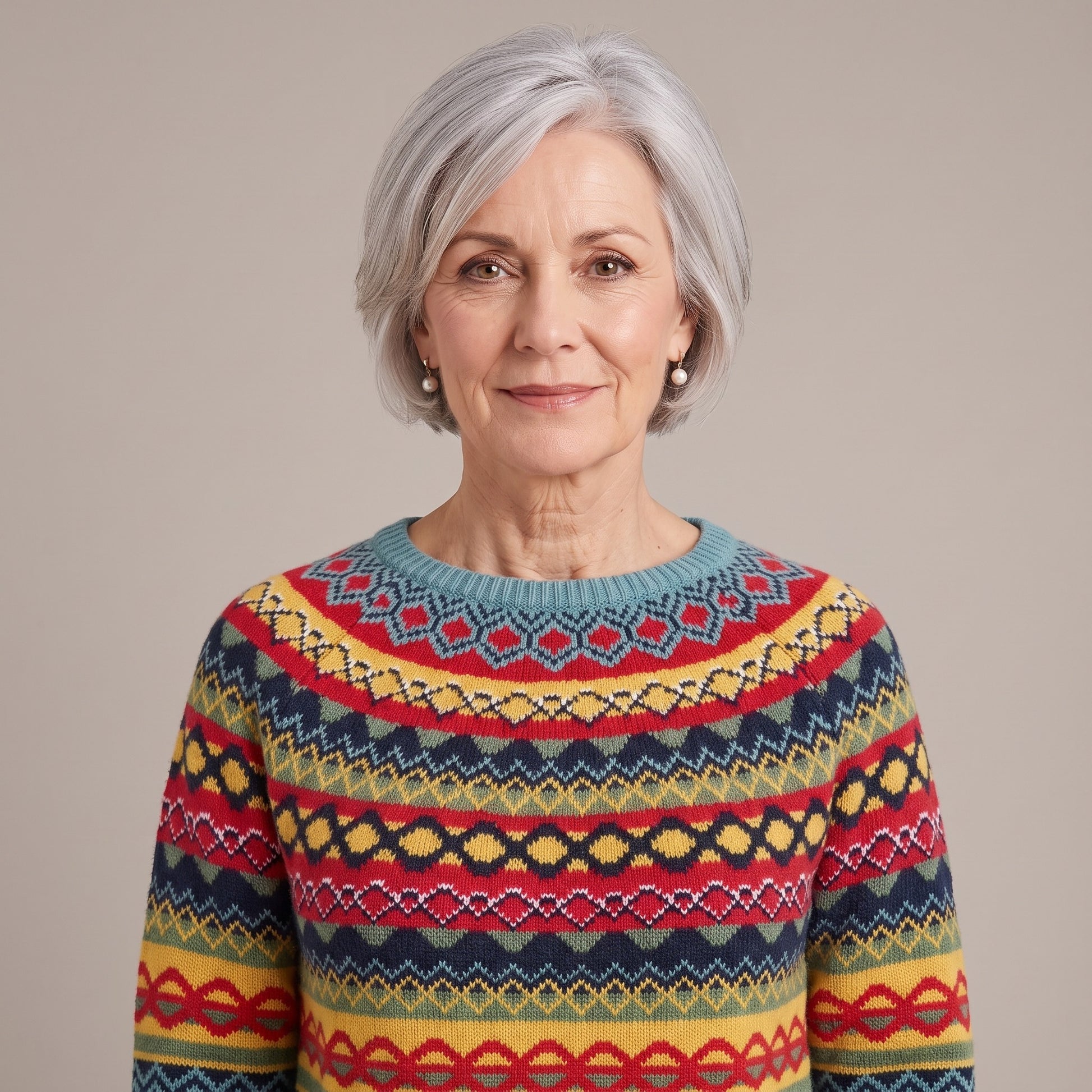 Henrietta fair isle knit sweater, beeld 4