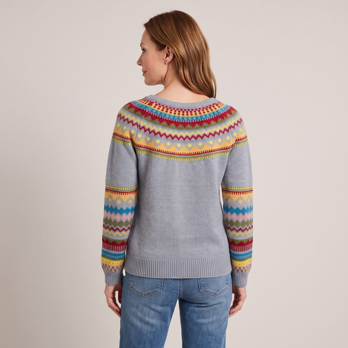 Antonia fair isle yoke sweater, beeld 3