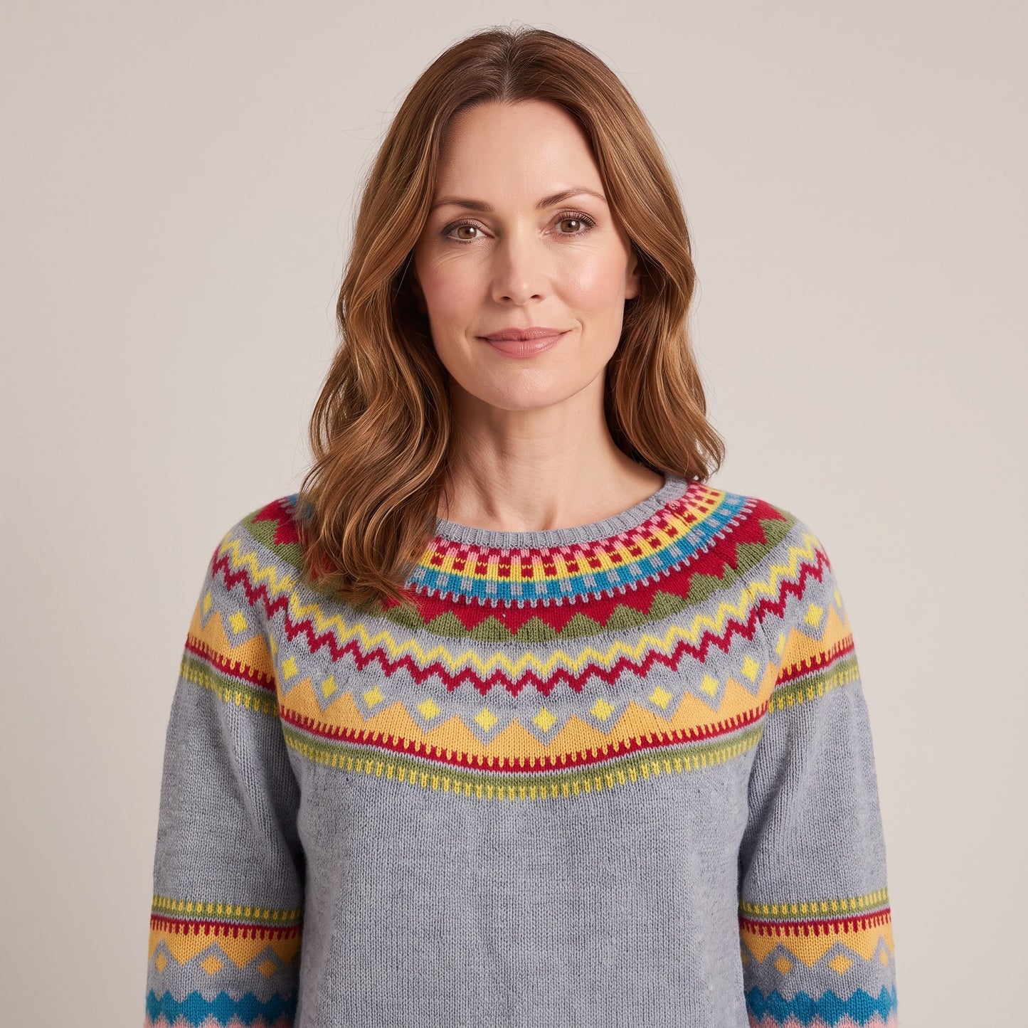 Antonia fair isle yoke sweater, beeld 4