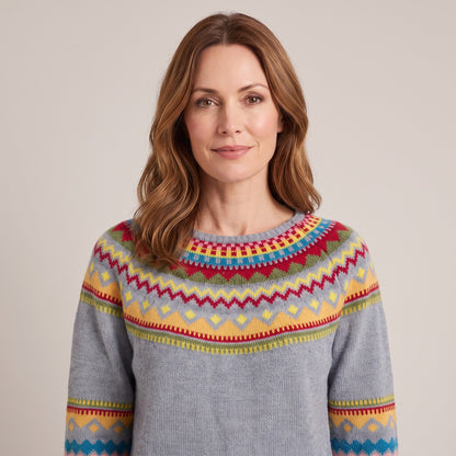 Antonia fair isle yoke sweater, beeld 4