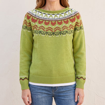 Dorothea fair isle yoke sweater, beeld 1