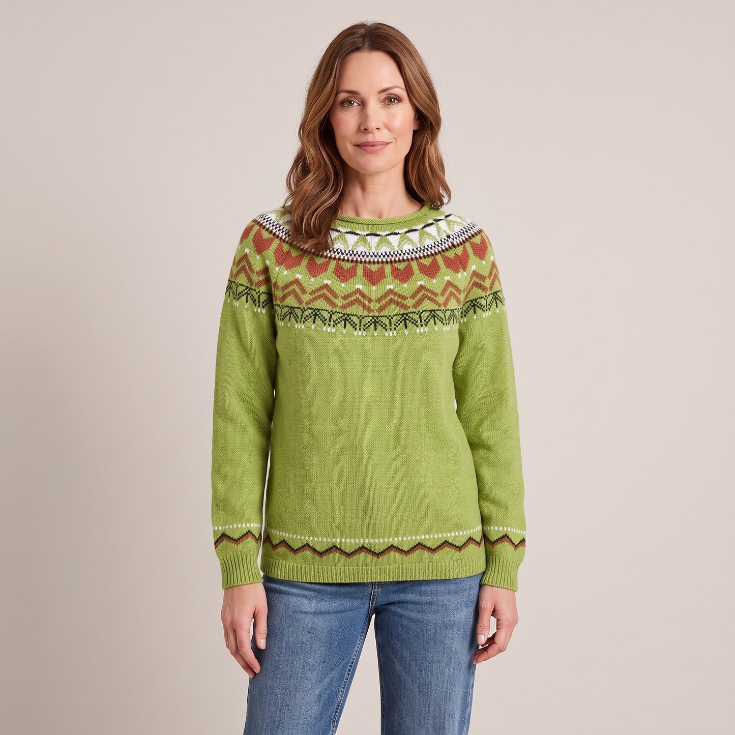 Dorothea fair isle yoke sweater, beeld 2
