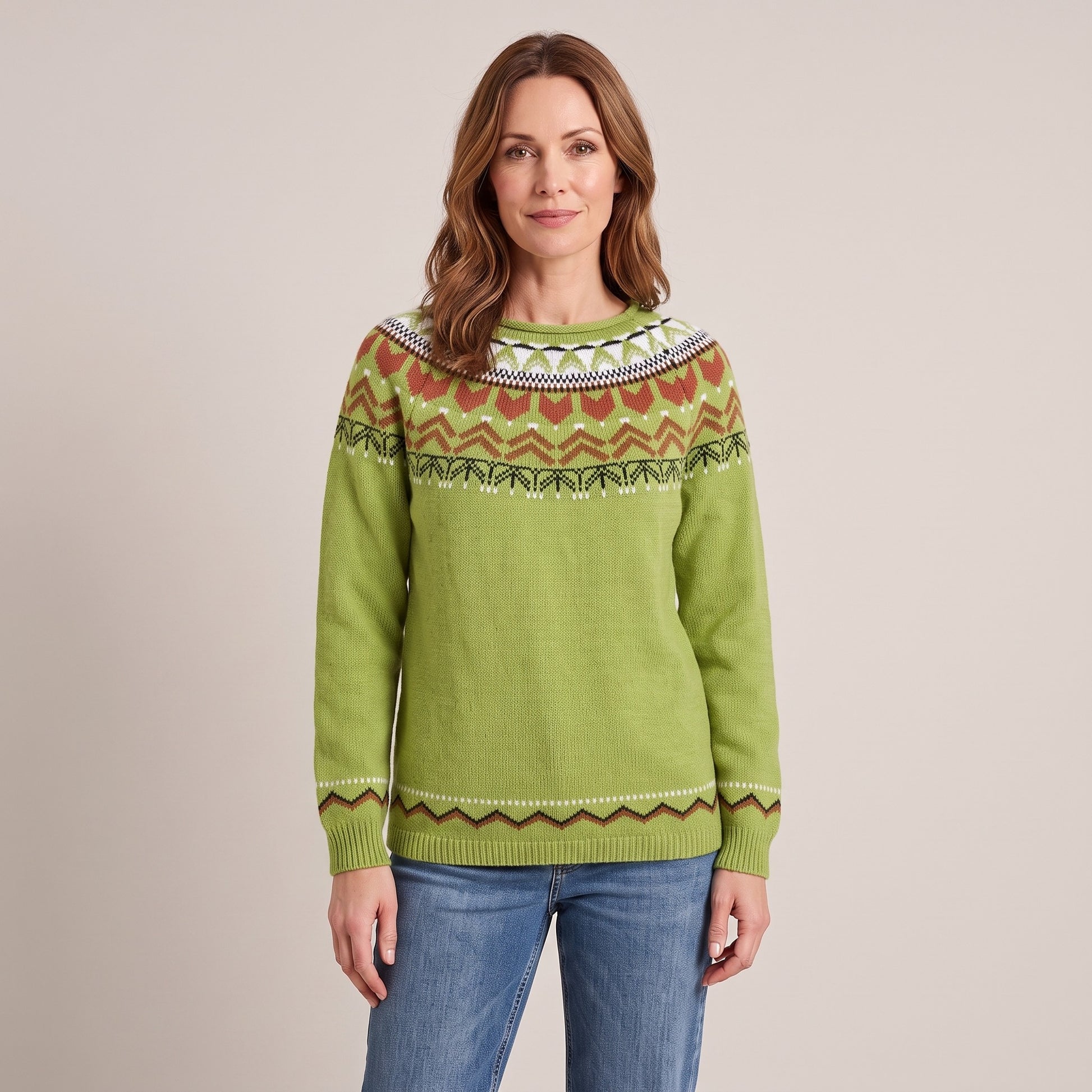 Dorothea fair isle yoke sweater, beeld 2