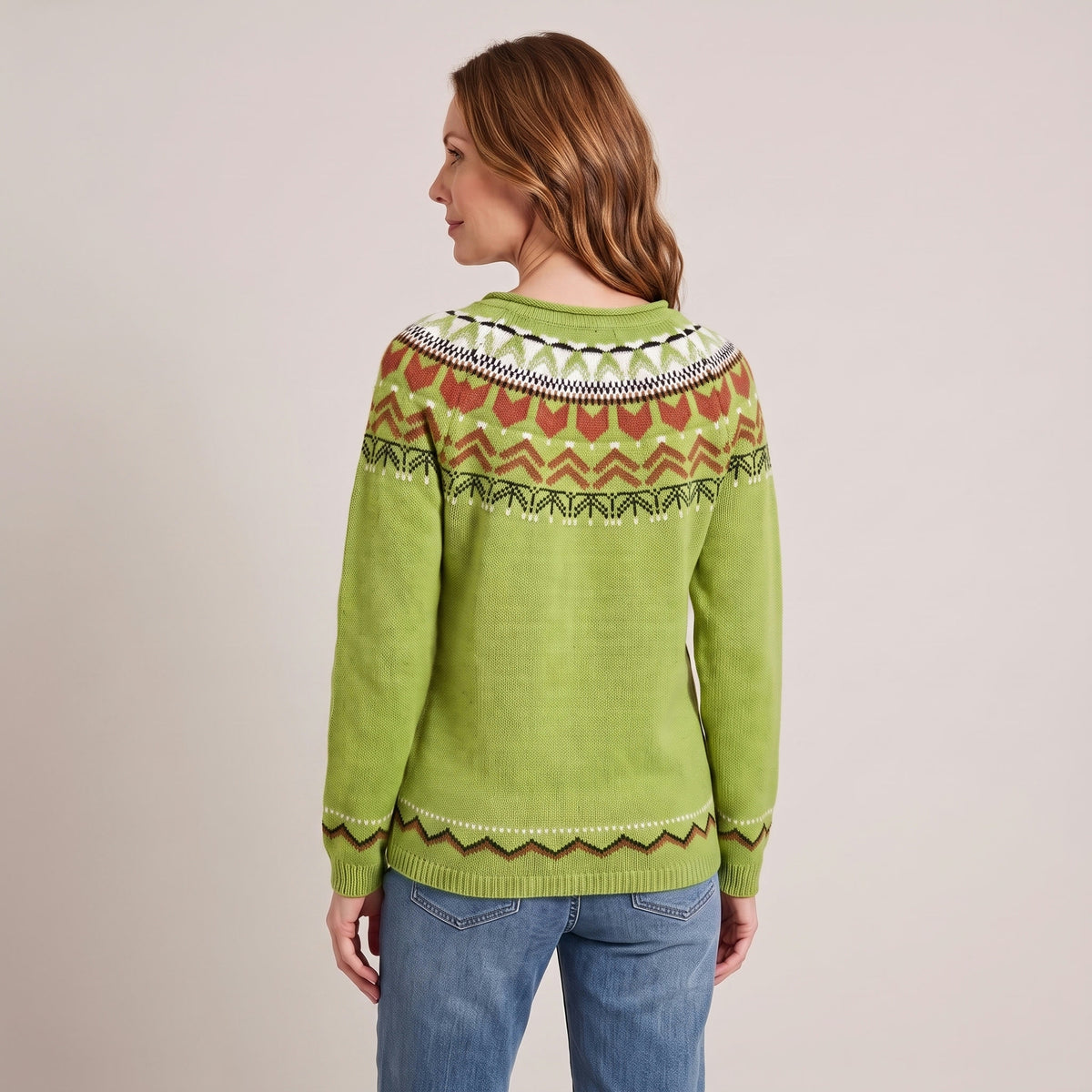 Dorothea fair isle yoke sweater, beeld 3
