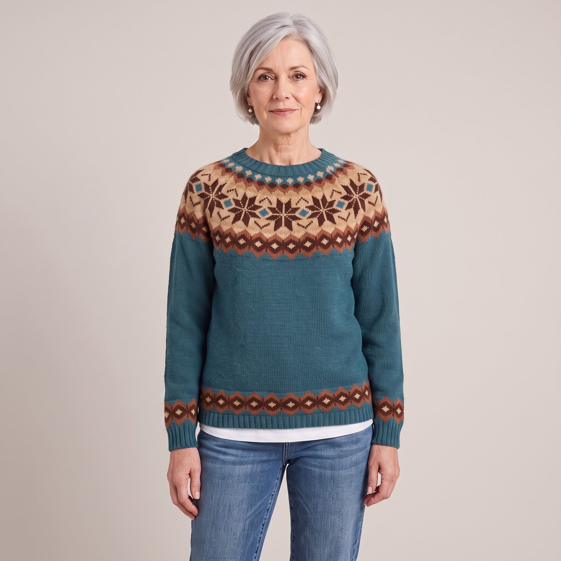 Beverly nordic snowflake sweater, beeld 2