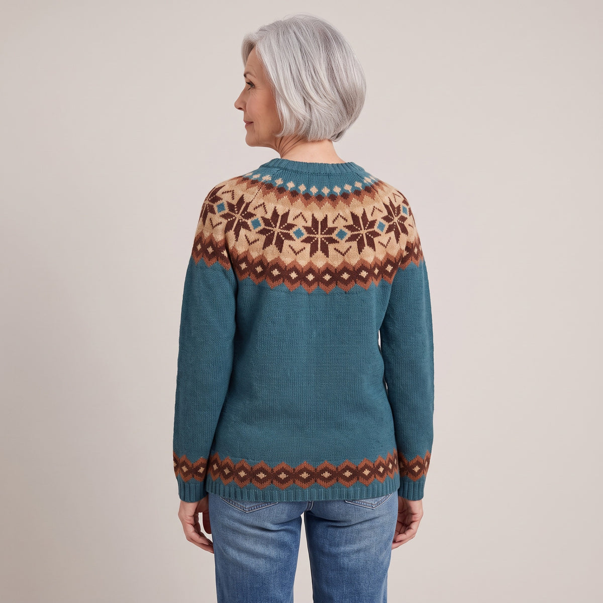 Beverly nordic snowflake sweater, beeld 3