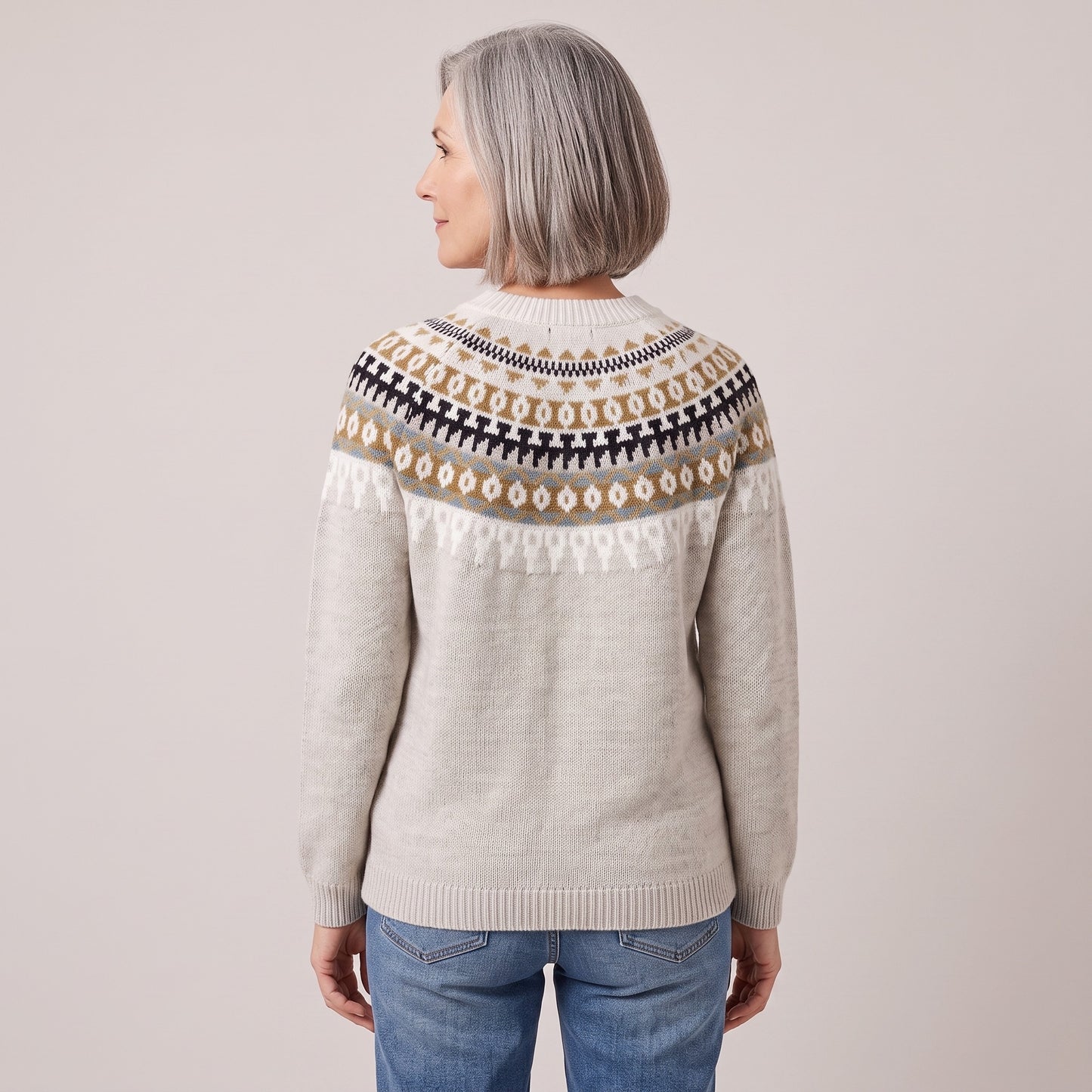 Roberta fair isle yoke sweater, beeld 3