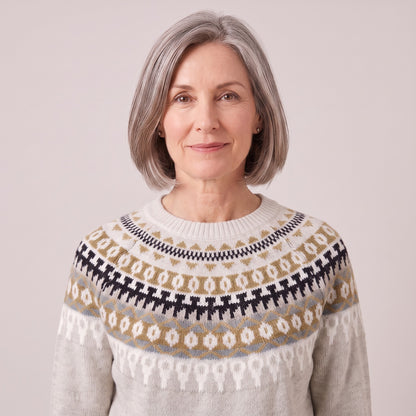 Roberta fair isle yoke sweater, beeld 4