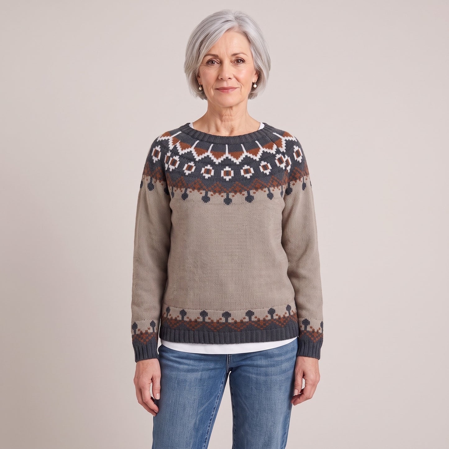 Bernadette nordic knit jumper, beeld 2