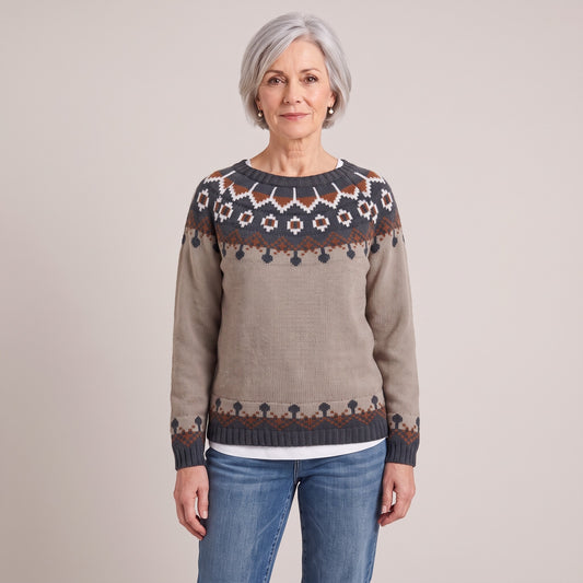 Bernadette nordic knit jumper, beeld 2