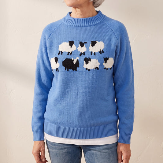 Adelaide sheep motif sweater, beeld 1
