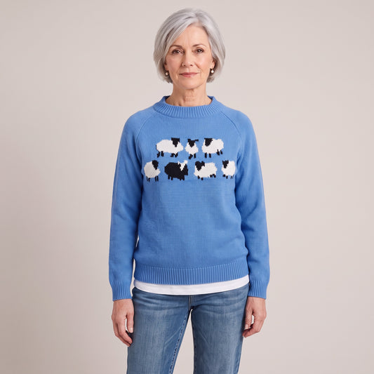 Adelaide sheep motif sweater, beeld 2