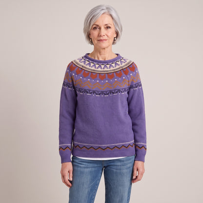 Florence fair isle yoke sweater, beeld 2