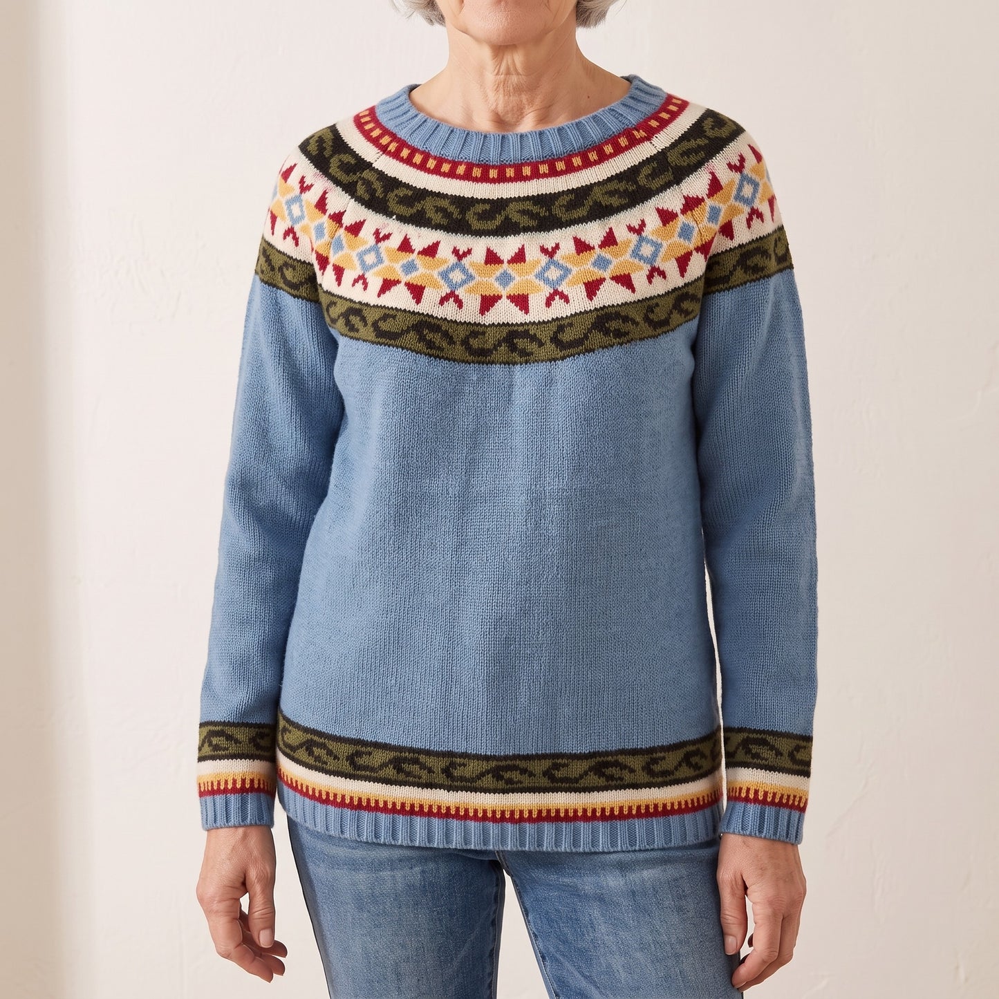 Estelle nordic fair isle sweater, beeld 1