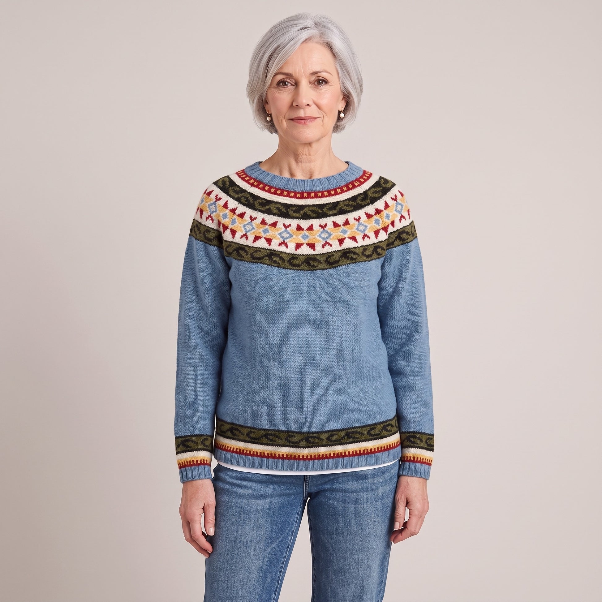 Estelle nordic fair isle sweater, beeld 2