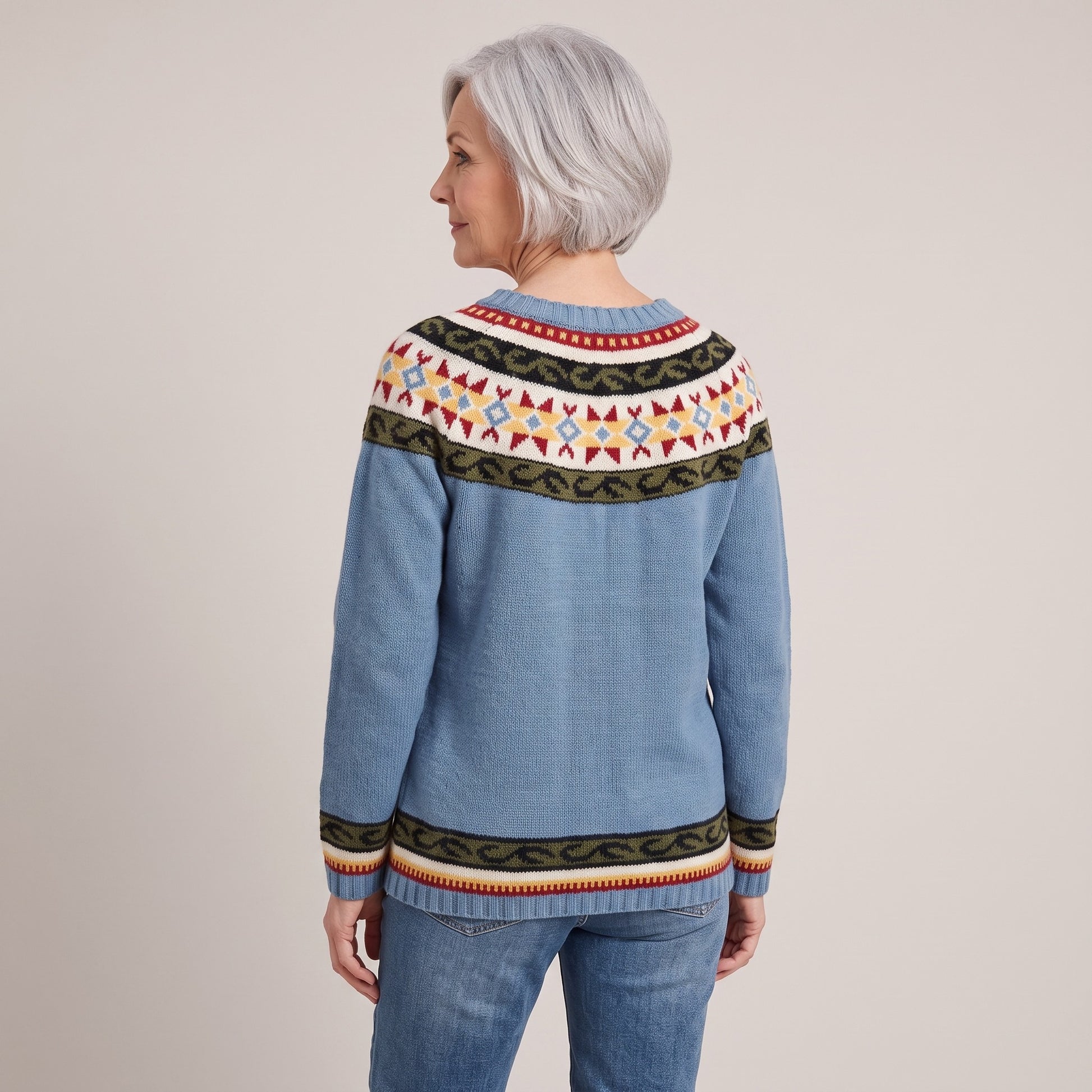 Estelle nordic fair isle sweater, beeld 3