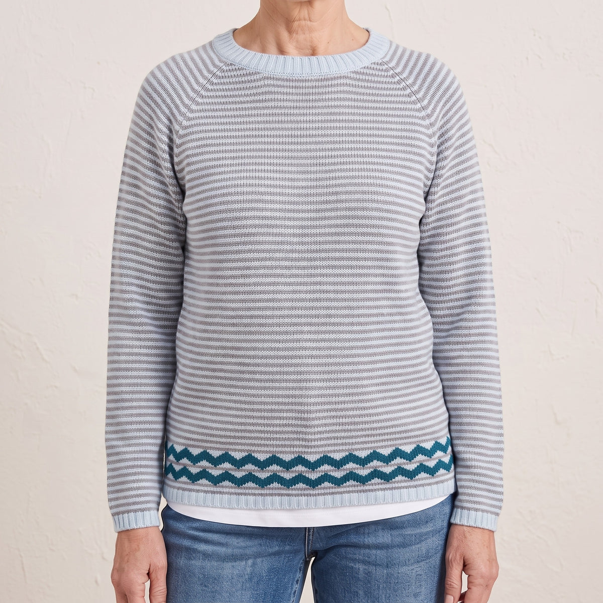 Sylvia striped knit sweater, beeld 1