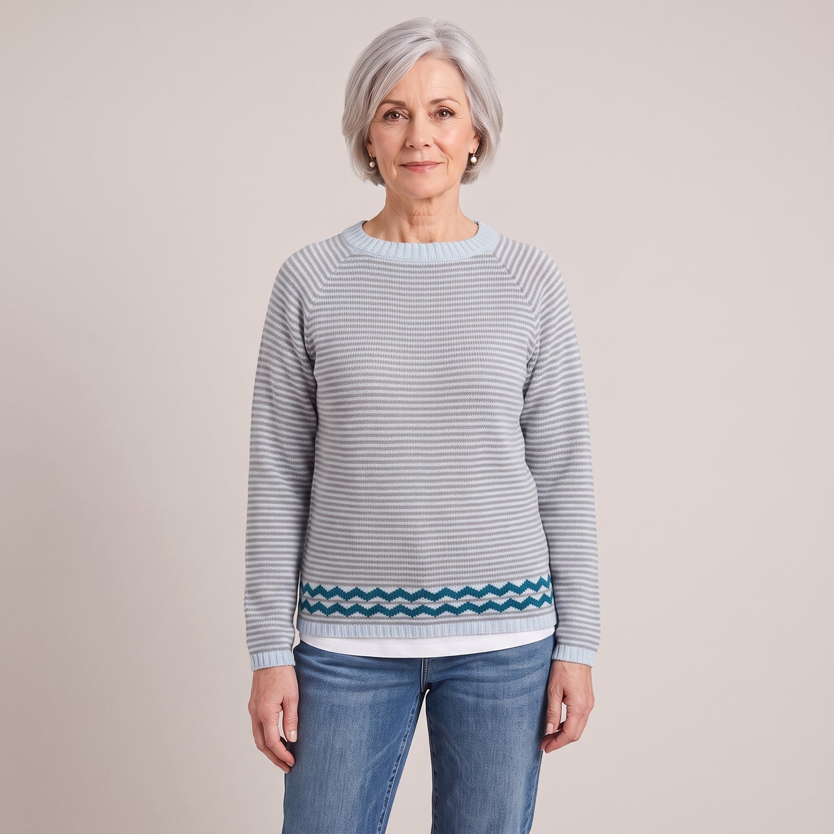 Sylvia striped knit sweater, beeld 2