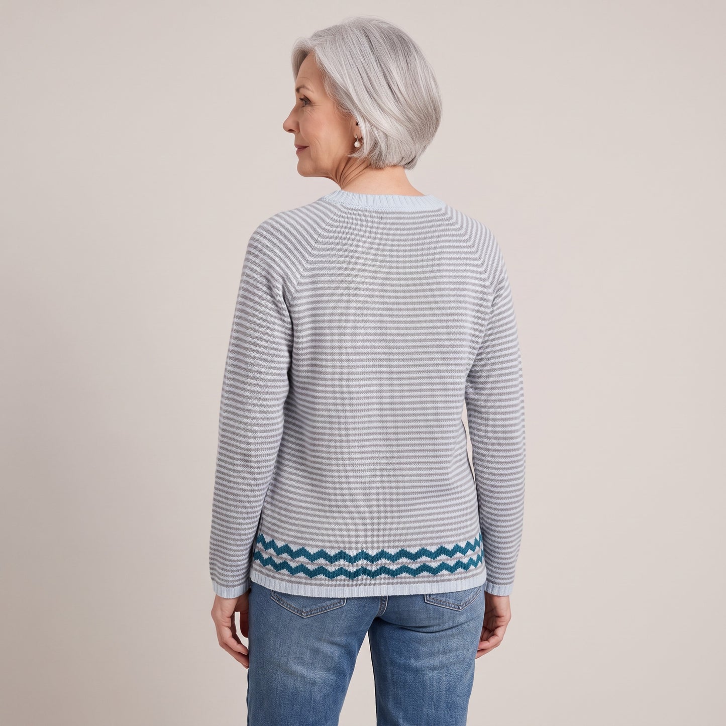 Sylvia striped knit sweater, beeld 3