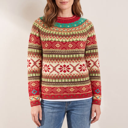 Naomi nordic snowflake sweater, beeld 1