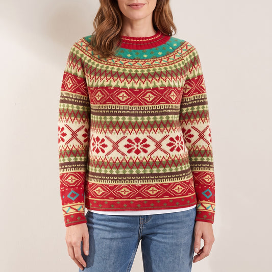 Naomi nordic snowflake sweater, beeld 1