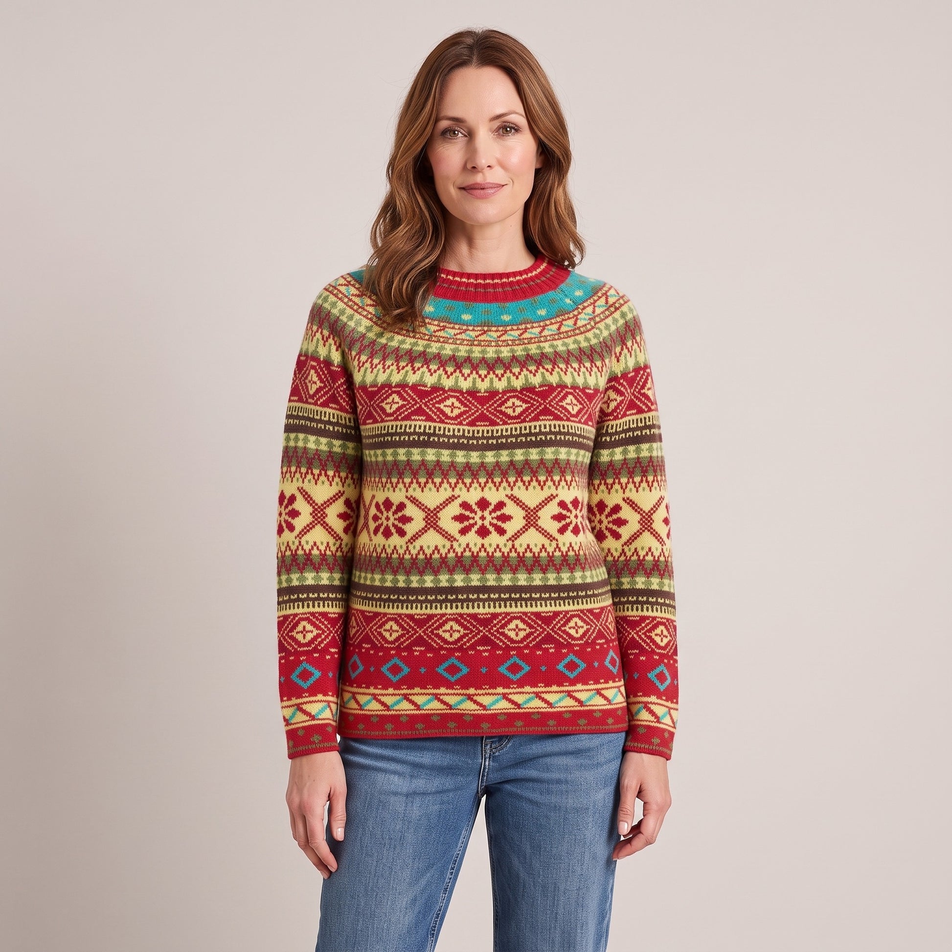 Naomi nordic snowflake sweater, beeld 2