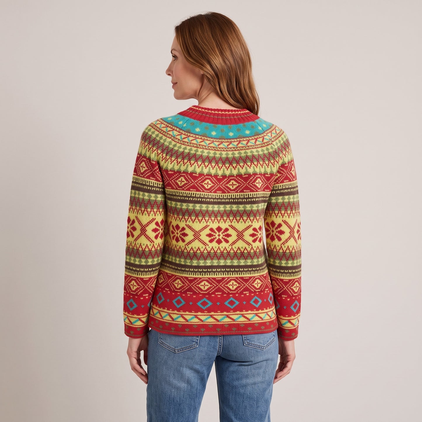 Naomi nordic snowflake sweater, beeld 3